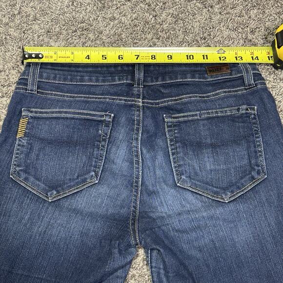 PAIGE Lou Lou Jeans Womens Size 28 Dark Blue Flare Leg Boho Hippie USA Preppy - Picture 8 of 8